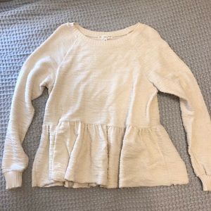 Urban Outfitters Oatmeal peplum Sweatshirt